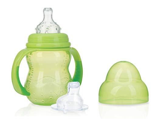 Nuby nûby – Mod biberon di allenamento con beccuccio antigoccia – ML – 6 m + Verde – tazza con Manici