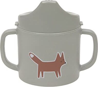 Lässig Tazza per bambini con manico e coperchio rimovibile 150 ml/Sippy Cup PP/Cellulose Little Forest Rabbit