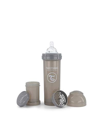 Twistshake Biberon anti-coliche 330 ml 4 + Mesi Grigio