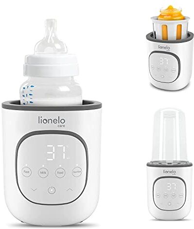 lionelo Thermup 2.0 Scaldabiberon 5 in 1 Riscaldamento di alimenti liquidi e solidi, Sterilizzazione, Scongelamento BPA FREE Protezione contro il surriscaldamento, Termostato Auto-off mancanza d'acqua