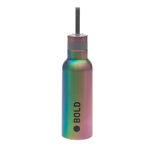 LÄSSIG BOLD  Bottiglia per bere in acciaio inox per bambini per la scuola/School Bottle Stainless Steel Bold rainbow