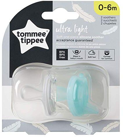 Tommee Tippee Succhietto Ultra-Light in Silicone, 0-6M, 2 pezzi