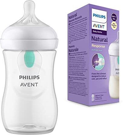 Philips Avent Biberon Natural Response da 260 ml con valvola Airfree, senza BPA, per neonati e bambini da 1 mese in su (modello )