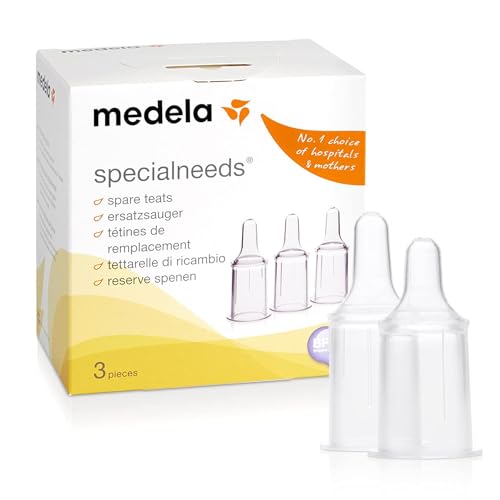 Medela SpecialNeeds Tettarelle per Alimentazione, senza BPA Set con 3 Tettarelle  SpecialNeeds per Alimentare Bambini con Esigenze Speciali