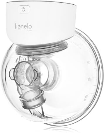 lionelo Fidi Free Simple Tiralatte elettrico 180 ml, Tiralatte portatile a 2 fasi, senza mani, Massaggio a risparmio energetico a 9 livelli, 3 misure di imbuti in silicone, Timer