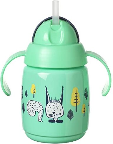 Tommee Tippee Superstar Tazza Silicone con Tecnologia INTELLIVALVE Antibatterica BACSHIELD, 6m+, 300ml, Verde