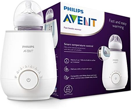 Philips Avent  Scaldabiberon Per Un Riscaldamento Rapido E Uniforme Di Latte E Alimenti Per Bambini, Bianco