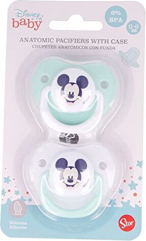 Stor Set Di 2 Ciuccio In Silicone Per Bambini Da 0 A 6 Mesi Senza BPA   Cool Like Mickey