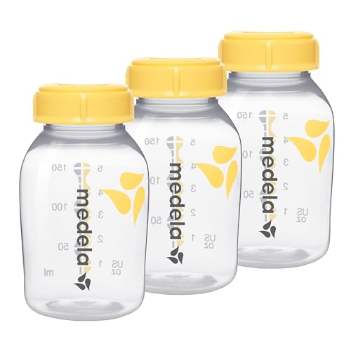 Medela Set Biberon da 150 ml senza BPA, Set con 3 Bottiglie per Estrarre, Conservare e Somministrare il Latte Materno, Design Resistente e Sicuro per Congelatore e Frigorifero