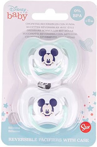 Stor Set Di 2 Ciuccio In Silicone Per Bambini Da +6 Mesi Senza BPA  Cool Like Mickey