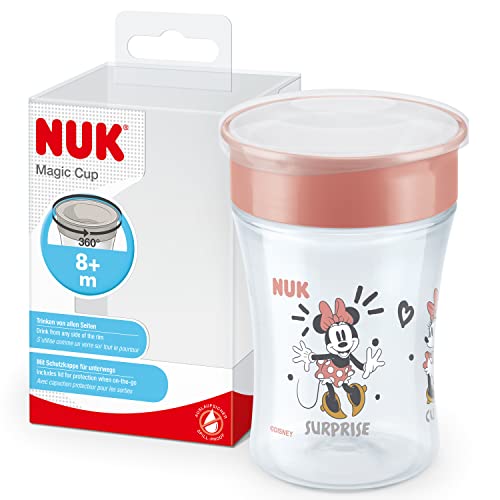 NUK Magic Cup bicchiere antigoccia   Bordo anti-rovesciamento a 360°   8+ mesi   Senza BPA   230 ml   Disney Topolina