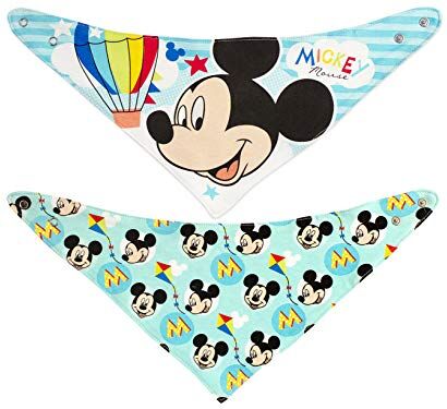 Lulabi Disney Mickeysimply Set 2 Bavaglini in Cotone