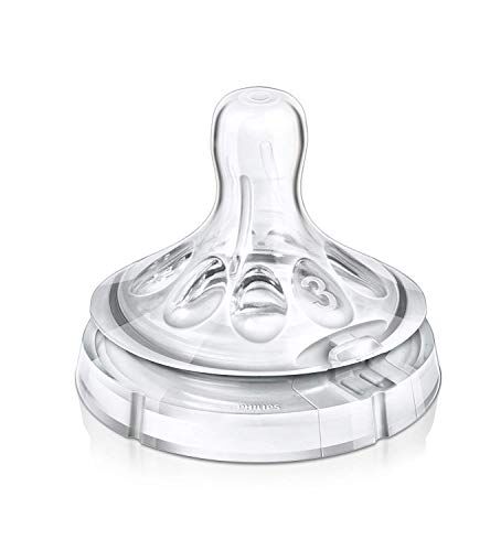 Philips Avent Natural  Tettarelle Flusso Medio, 3 Fori, 3 Mesi+, 2 Pezzi