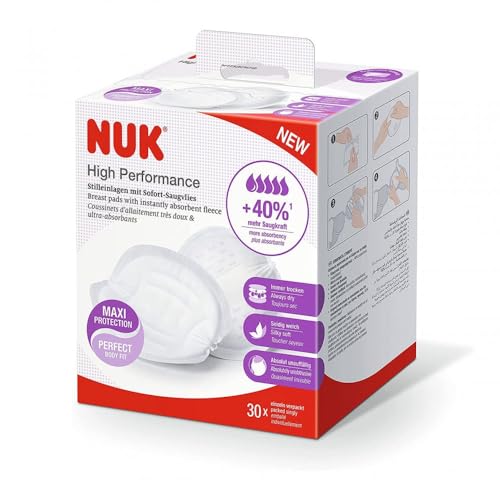 NUK High Performance Disposable Breast Pads , Nursing Pads for Breastfeeding , 30 Count