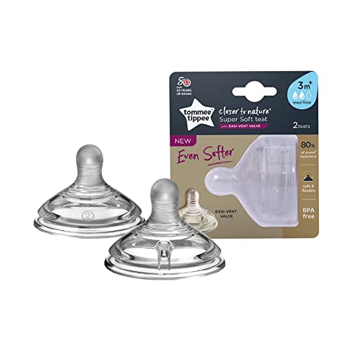 Tommee Tippee Closer to Nature Tettarella a flusso medio, 3 m + – 2 tettarelle