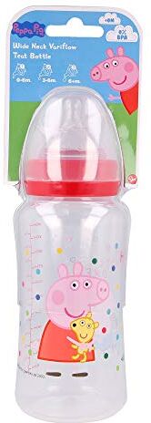 Stor Biberon con tettarella Rotonda in Silicone 3 Posizioni Senza BPA 360 ML Sistema Anti coliche  Peppa Pig