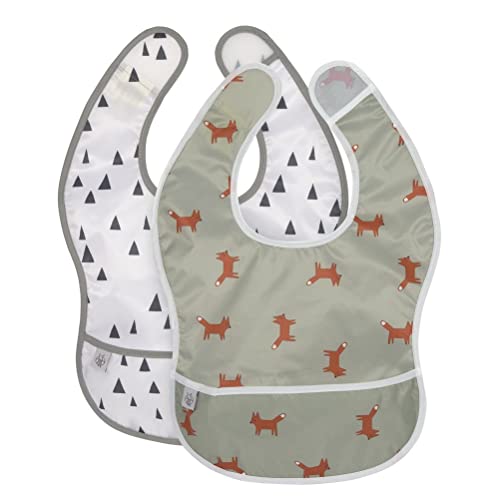 LÄSSIG Set di bavaglini 2 pz. con protezione antiacqua/ EVA Bib Little Forest Fox