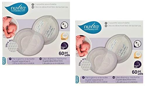 Nuvita coppette assorbilatte giorno e notte 120pz, ultrasottili, supersoft, ultradry