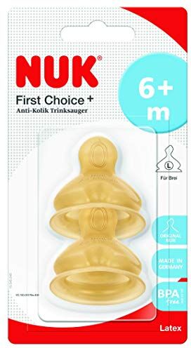 NUK First Choice+ Tettarella, Lattice, 6-18 Mesi, 2 Pezzi, Beige, L