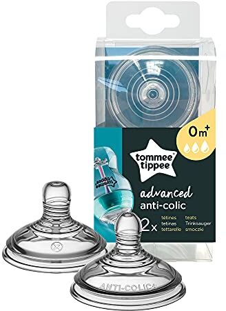 Tommee Tippee Tettarelle anti-coliche avanzate, flusso variabile, alimentazione del bambino, senza BPA, confezione da 2