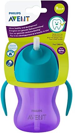 Philips Avent Tazza Sippy Per Bambini E Neonati, Senza BPA, 200 Ml, Viola E Blu (modello )