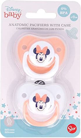 Stor Set Di 2 Ciuccio In Silicone Per Bambini Da +6 Mesi Senza BPA  Minnie Indigo Dreams