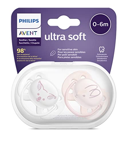 Philips Avent  Ciuccio ultra morbido, 0-6 mesi, colore: Rosa