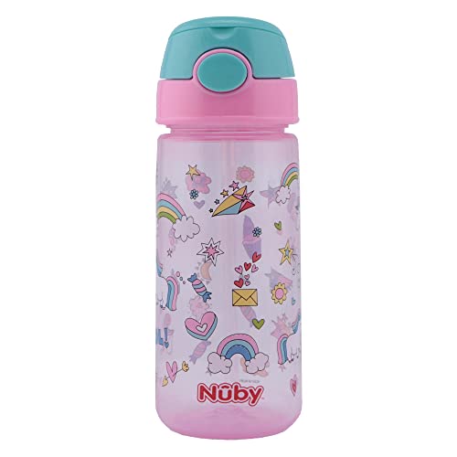 Nuby Nûby Tazza a pressione con cannuccia morbida Rosa 540ml 3 anni+