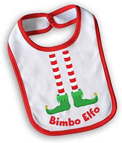 Babloo Bavetto Bavaglino Bambino Idea Regalo di Natale "Bimba Elfo" Small Grafica Maschietto