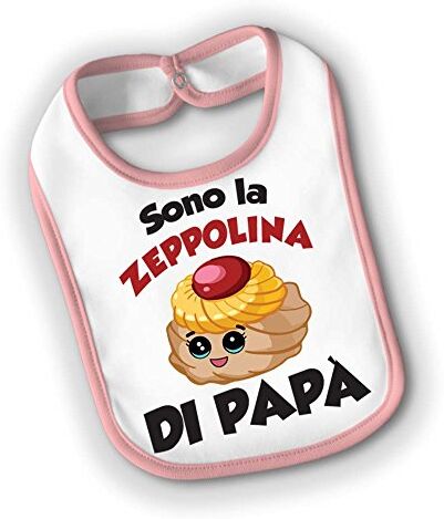 Babloo Bavetto Bavaglino Bambino Idea Regalo Bimbo Festa del Papa' Zeppolina Small Grafica Femminuccia