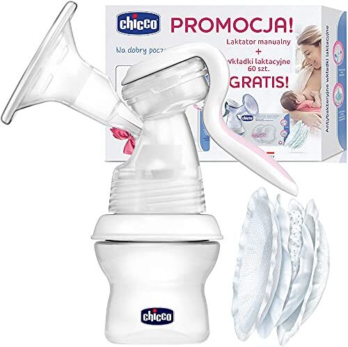 Chicco Natural Feeling Tiralatte Manuale, Confortevole e Veloce, Estrazione del Latte Facilitata, Forma Ergonomica, con Tettarella Inclinata e Tappo Ermetico, Si Trasforma in Biberon 150 ml