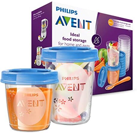 Philips Avent  Set Vasetti per la Conservazione delle Pappe, 10 Pezzi 180 ml + 10 Pezzi 240 ml