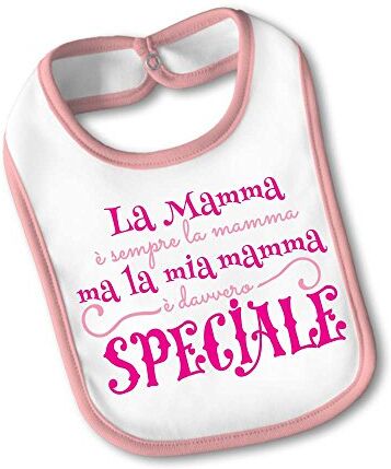 Babloo Bavetto Bavaglino Idea Regalo Festa Della Mamma "Speciale" Medium Rosa