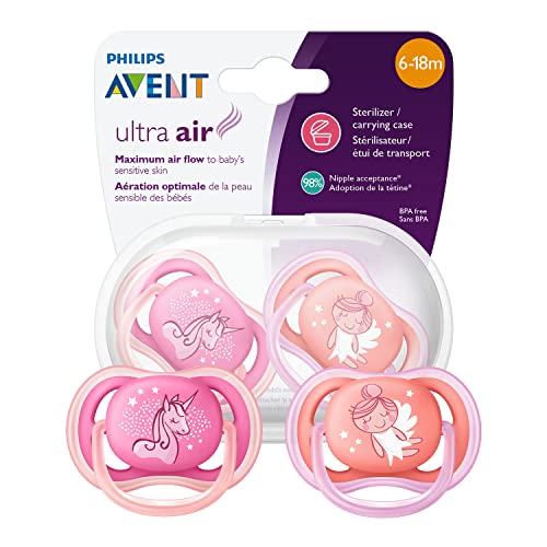 Philips Avent  Succhietti Ultra Air 6 18 m, Femmina, Fairy