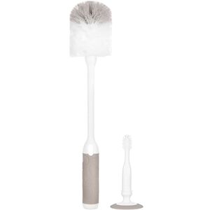 Ubbi Deluxe Baby Bottle Brush Set, Bottle Brush and Capezzolo Brush with Suction Cup, Baby Cleaning Essentials, Tortora Ubbi Deluxe Baby Bottle Brush Set, Bottle Brush and Capezzolo Brush with Suction Cup, Baby Cleaning Essentials, Tortora