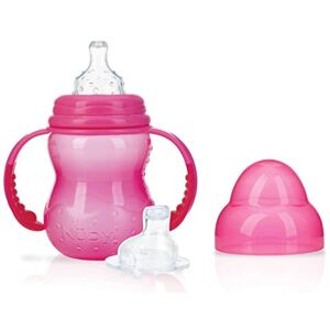 Nuby nûby – Mod biberon di allenamento con beccuccio antigoccia – ML – 6 m + Rosa – tazza con Manici Nuby nûby – Mod biberon di allenamento con beccuccio antigoccia – ML – 6 m + Rosa – tazza con Manici