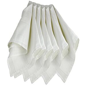 Trois Kilos Sept Set di 6 mussole di cotone 70 x70 cm bianco per neonati Trois Kilos Sept Set di 6 mussole di cotone 70 x70 cm bianco per neonati