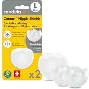 Medela Paracapezzoli Contact in Silicone, Design Morbido e Sottile, Senza BPA, 1 Confezione con 2 Paracapezzoli (24 mm) e Custodia Medela Paracapezzoli Contact in Silicone, Design Morbido e Sottile, Senza BPA, 1 Confezione con 2 Paracapezzoli (24 mm) e Custodia