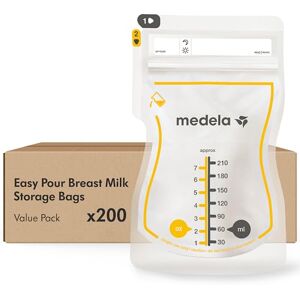 Sacchetti di conservazione del latte materno Medela Easy Pour - 200 pezzi 210ml Sacchetti di conservazione del latte materno Medela Easy Pour - 200 pezzi 210ml