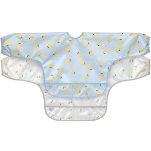 Lässig Set di 2 Bavaglini a Manica Lunga - Limone - Motivo Frutta Lässig Set di 2 Bavaglini a Manica Lunga - Limone - Motivo Frutta