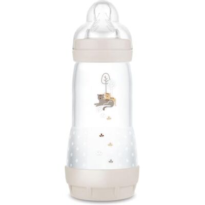 MAM Biberon Easy Start 320 ml, Biberon anticolica per allattamento misto, Riduce le bolle d'aria e il rischio di coliche, Accessori neonati 4+ mesi autosterilizzanti e con tettarella misura 3, Beige MAM Biberon Easy Start 320 ml, Biberon anticolica per allattamento misto, Riduce le bolle d'aria e il rischio di coliche, Accessori neonati 4+ mesi autosterilizzanti e con tettarella misura 3, Beige