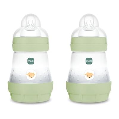 Western Digital MAM Biberon Anticolica Easy Start 160 ml (Set da 2), Tettarella 1, Verde Da 4+ mesi, Valvola anticolica, Riduce bolle d'aria, Silicone SkinSoft, Allattamento misto, Autosterilizzante, Senza BPA/BPS Western Digital MAM Biberon Anticolica Easy Start 160 ml (Set da 2), Tettarella 1, Verde Da 4+ mesi, Valvola anticolica, Riduce bolle d'aria, Silicone SkinSoft, Allattamento misto, Autosterilizzante, Senza BPA/BPS