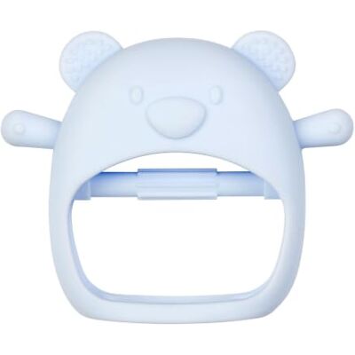 Nattou Guanti da dentizione in silicone per orso, massaggiagengive in silicone, senza BPA, 8 cm, blu Nattou Guanti da dentizione in silicone per orso, massaggiagengive in silicone, senza BPA, 8 cm, blu