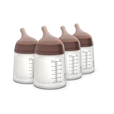 Suavinex Confezione 4 Biberon Anticolica Zero Zero, 180 ml, Deep Suavinex Confezione 4 Biberon Anticolica Zero Zero, 180 ml, Deep