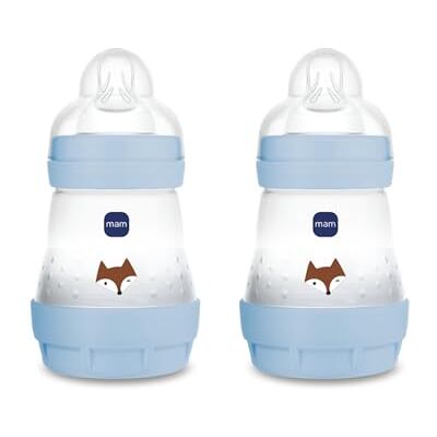 Western Digital MAM Biberon Anticolica Easy Start 160 ml (Set da 2), Tettarella 1, Azzurro Da 4+ mesi, Valvola anticolica, Riduce bolle d'aria, Silicone SkinSoft, Allattamento misto, Autosterilizzante, Senza BPA/BPS Western Digital MAM Biberon Anticolica Easy Start 160 ml (Set da 2), Tettarella 1, Azzurro Da 4+ mesi, Valvola anticolica, Riduce bolle d'aria, Silicone SkinSoft, Allattamento misto, Autosterilizzante, Senza BPA/BPS