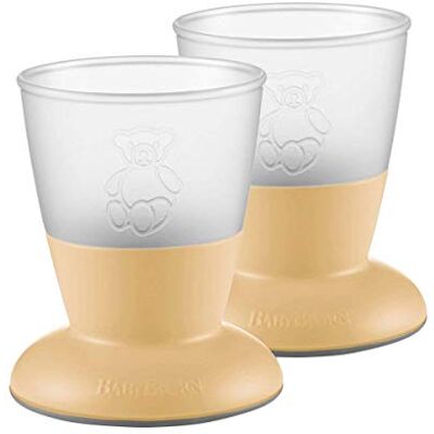 BabyBjörn Bicchiere per Bambini, Giallo chiaro, 2 pezzi BabyBjörn Bicchiere per Bambini, Giallo chiaro, 2 pezzi