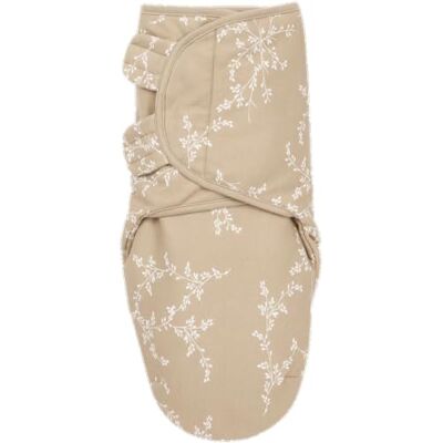 MEYCO Fascia per fasciatura 0-3M. foderato Swaddle 2,0TOG neonati Branches Sand MEYCO Fascia per fasciatura 0-3M. foderato Swaddle 2,0TOG neonati Branches Sand