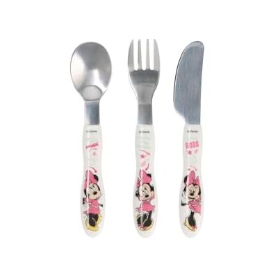 Lulabi Disney Minnie Baby – Set 3 Posate per Bambini in Acciaio Inox e Plastica, Cucchiaino, Forchettina e Coltello, Lavabili in Lavastoviglie, 4+ Anni Lulabi Disney Minnie Baby – Set 3 Posate per Bambini in Acciaio Inox e Plastica, Cucchiaino, Forchettina e Coltello, Lavabili in Lavastoviglie, 4+ Anni