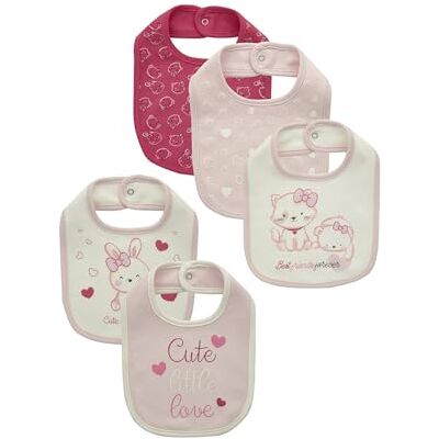 Prénatal Bimba 0-24 5 Bavaglini in 100% Cotone Morbido Assorbente con Pratica Chiusura a Bottoncino FW25 Prénatal Bimba 0-24 5 Bavaglini in 100% Cotone Morbido Assorbente con Pratica Chiusura a Bottoncino FW25