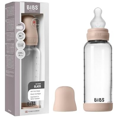 BIBS Biberon in Vetro per Neonato Flusso Medio Rosa - Biberon BIBS Biberon in Vetro per Neonato Flusso Medio Rosa - Biberon